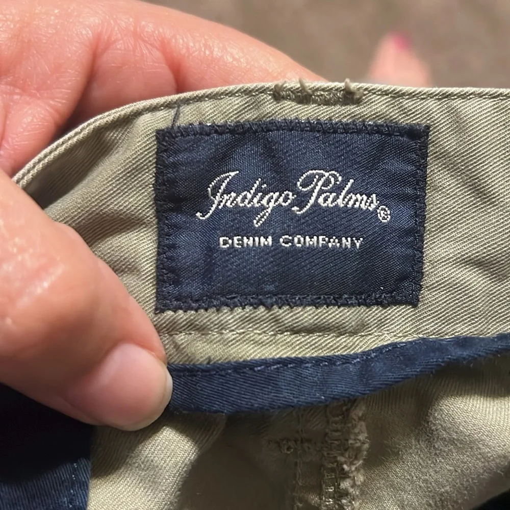 Indigo Palms khaki flat front shorts